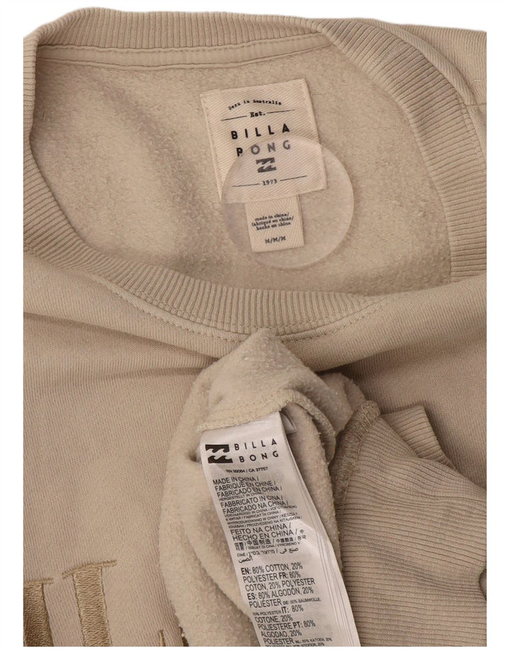 Billabong Γυναικεία φούτερ μεγάλου μεγέθους Jumper UK 12 Βαμβακερό μεσαίο υπόλευκο