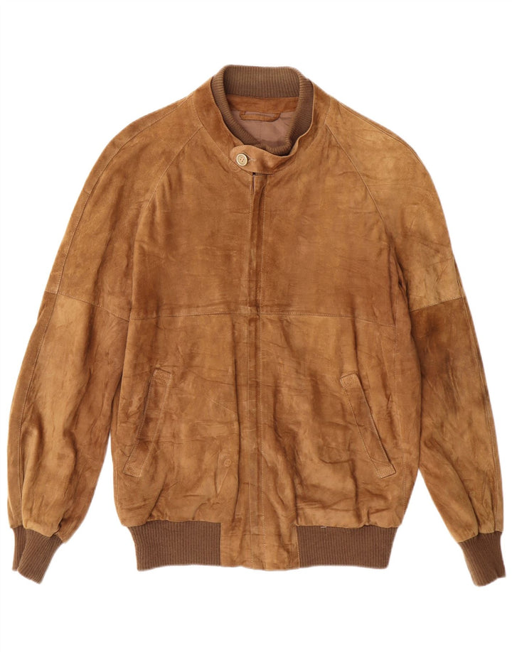 Vintage Ανδρικό Suede Bomber Jacket IT 52 XL Brown