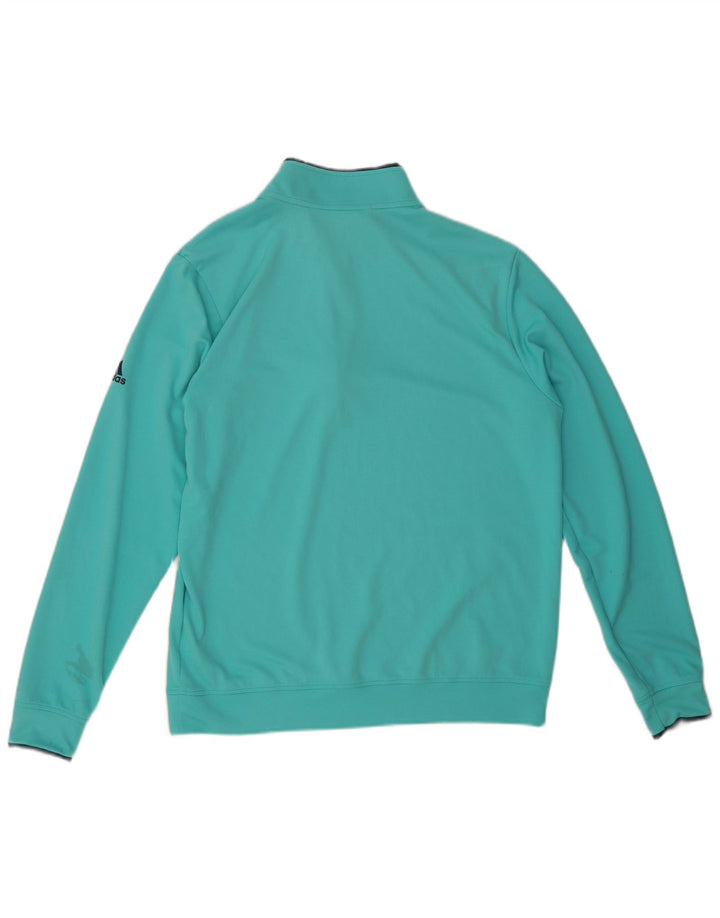 Ανδρική φόρμα πουλόβερ με φερμουάρ Adidas Top μεσαίο τιρκουάζ πολυεστέρας