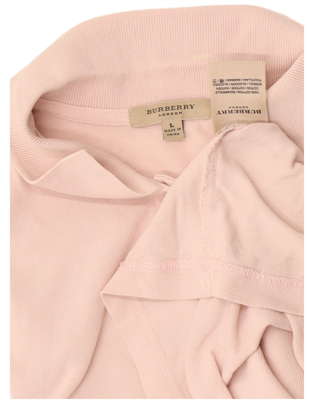 Burberry γυναικείο πουκάμισο πόλο UK 16 μεγάλο ροζ βαμβακερό