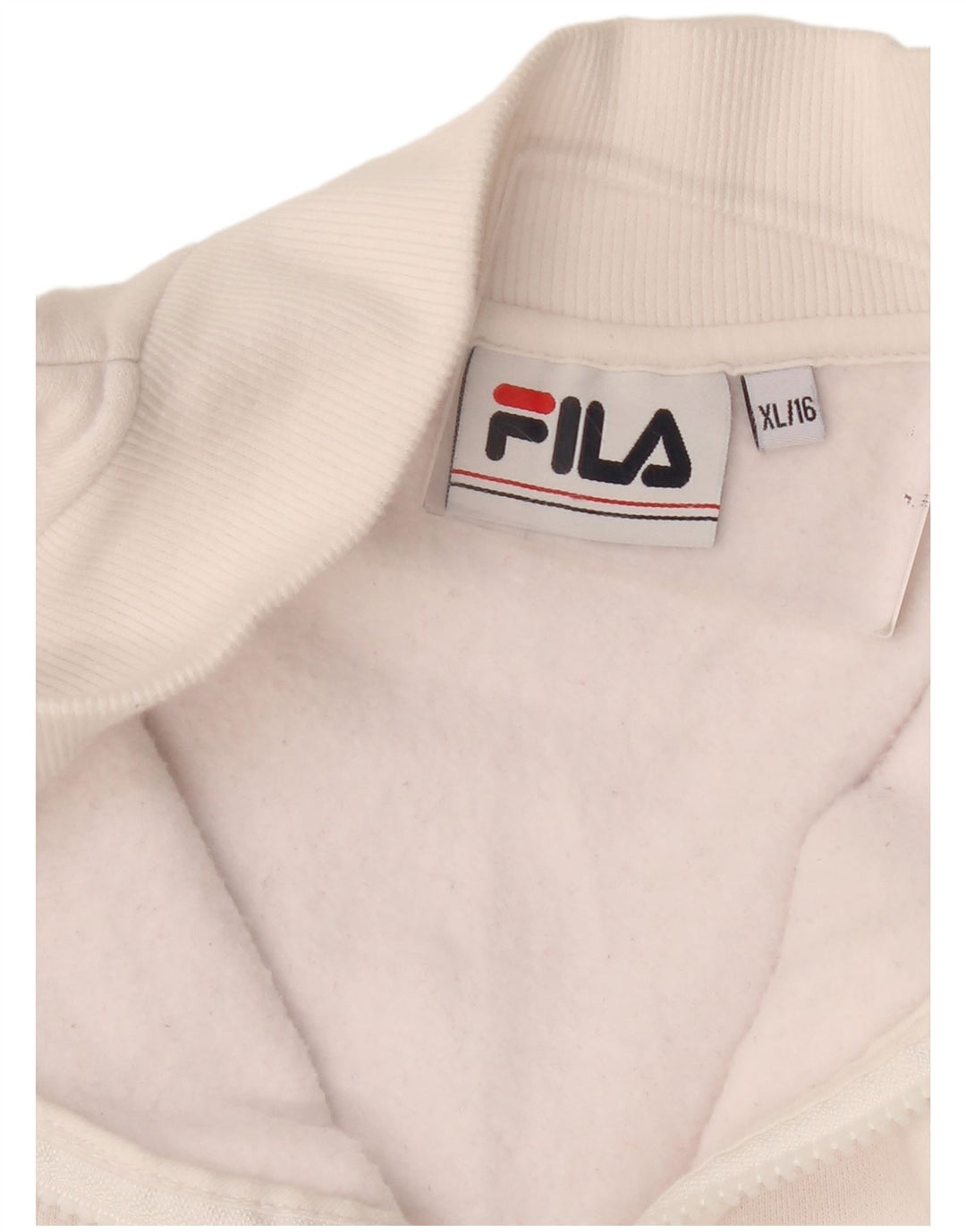 Fila Γυναικείο Φούτερ με φερμουάρ με λαιμόκοψη Jumper UK 18 XL Λευκό Colourblock