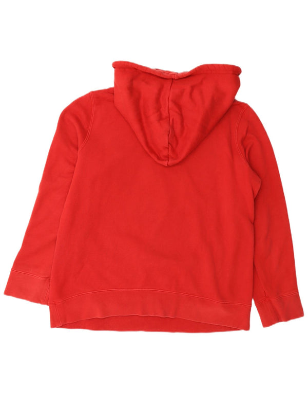 Adidas Γυναικεία γραφικά υπερμεγέθη Hoodie Jumper UK 10 Μικρό κόκκινο βαμβακερό