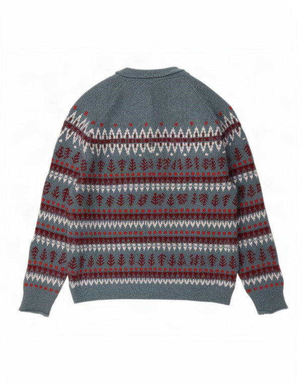 Γυναικείο πουλόβερ White Stuff Crew Neck Jumper UK 14 Medium Blue Fair Isle