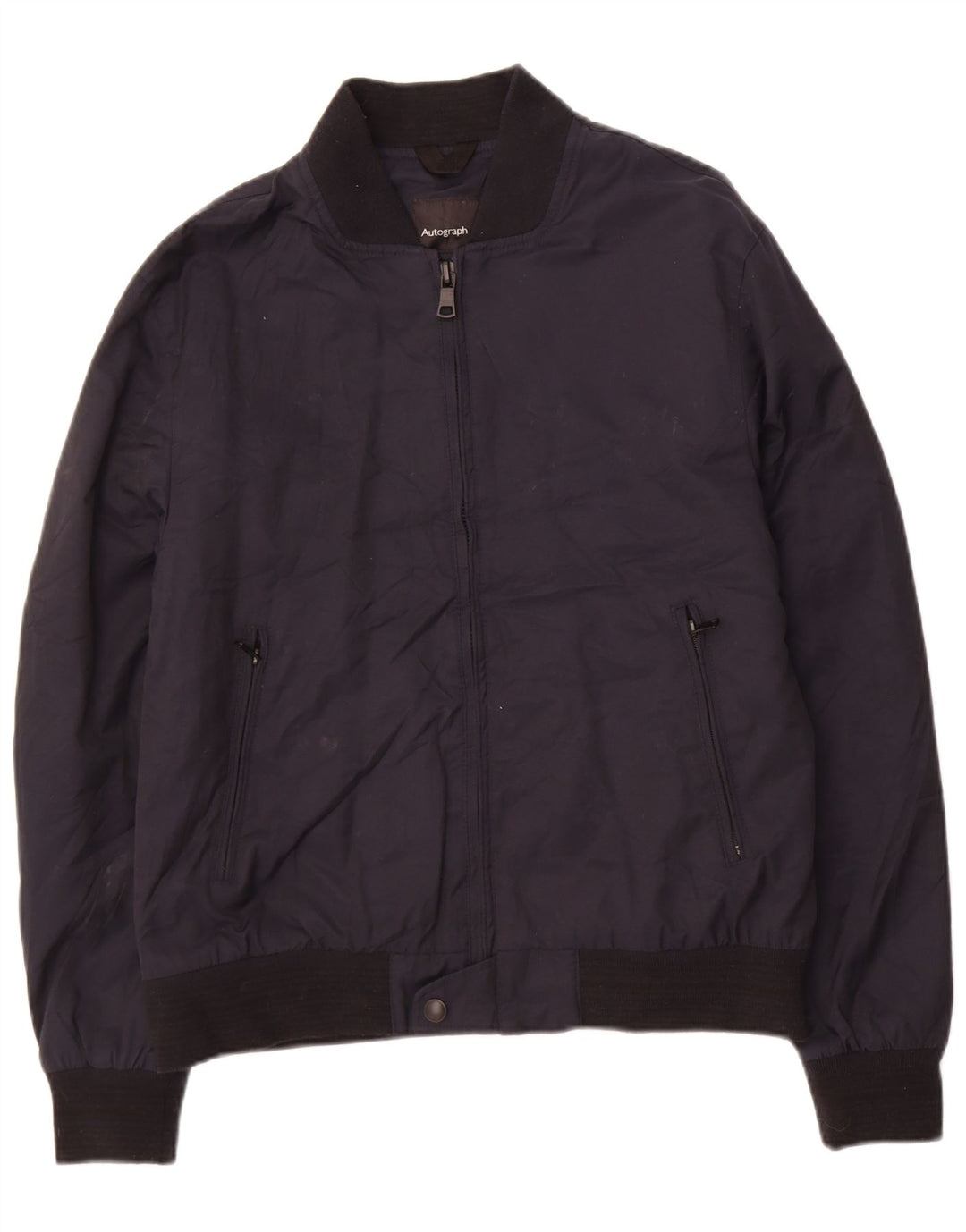 Ανδρικό μπουφάν Marks & Spencer Autograph padded UK 38 Medium Navy Blue Cotton
