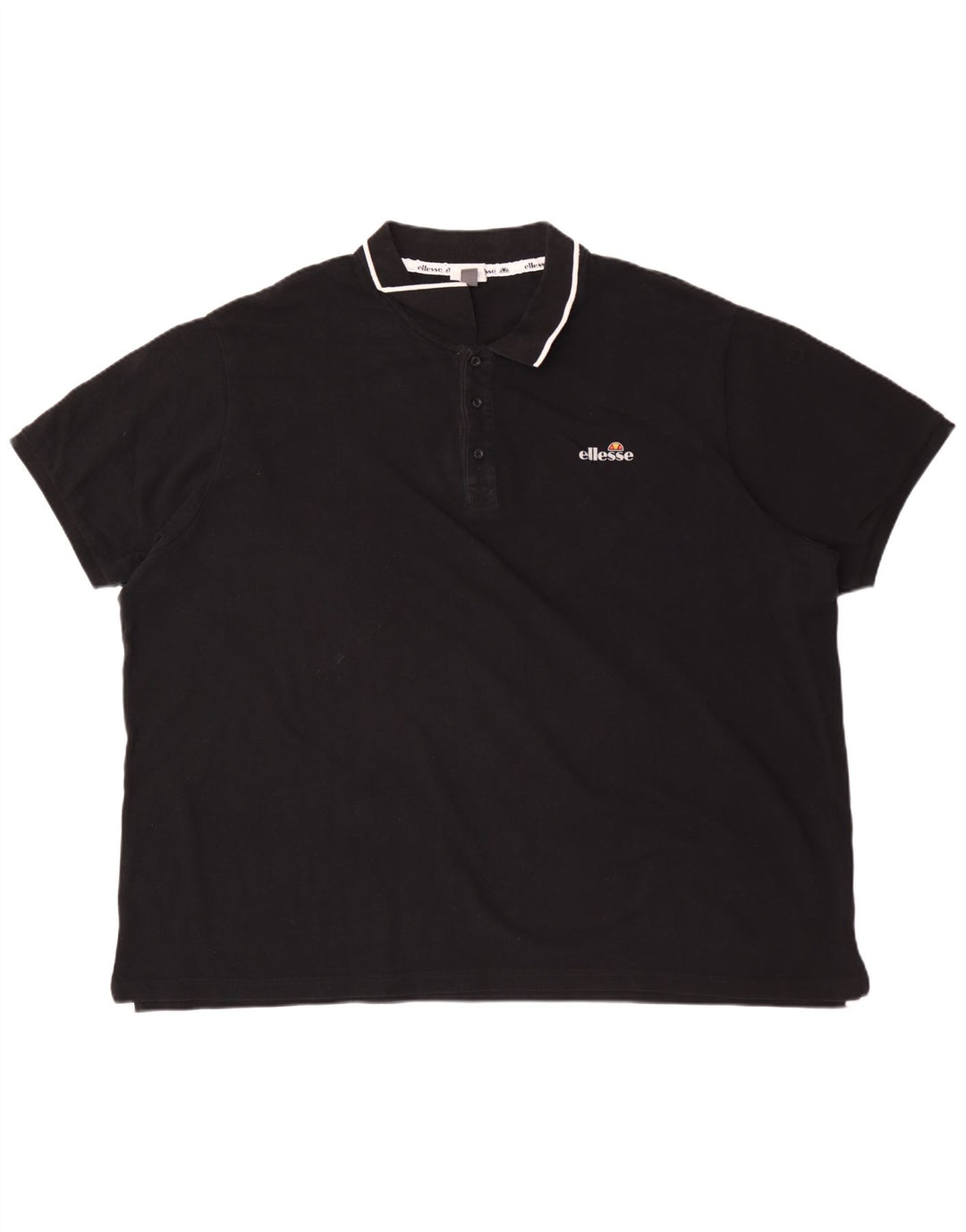 Ellesse Ανδρικό Πόλο Μπλουζάκι 3XL Μαύρο βαμβακερό