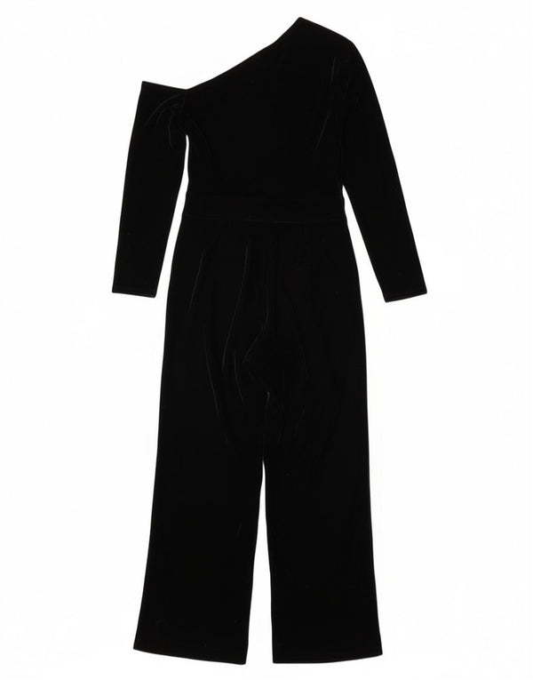 Γυναικεία Petite Velvet Off Shoulder Jumpsuit UK 8 Small Black