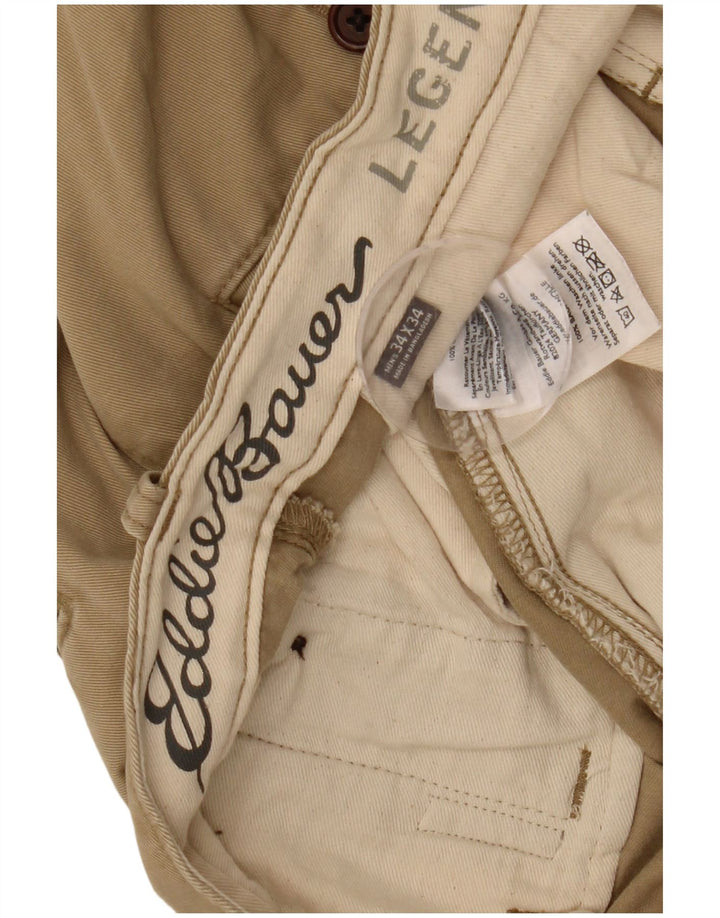 EDDIE BAUER Ανδρικό λεπτό παντελόνι Chino W34 L34 Μπεζ βαμβακερό