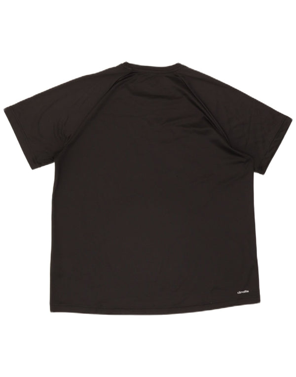 Ανδρικό γραφικό T-Shirt Adidas Climalite Top XL μαύρο πολυεστέρα