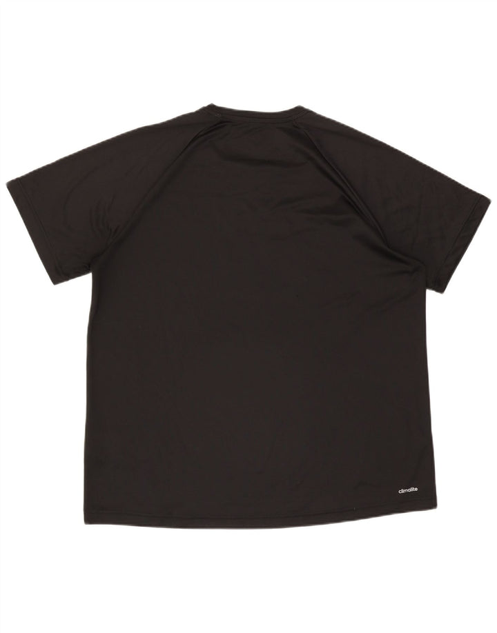 Ανδρικό γραφικό T-Shirt Adidas Climalite Top XL μαύρο πολυεστέρα