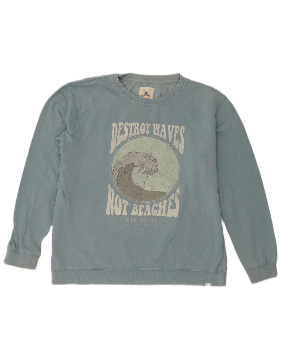 Ανδρικό γραφικό φούτερ Rip Curl Jumper Μικρό Μπλε Βαμβακερό