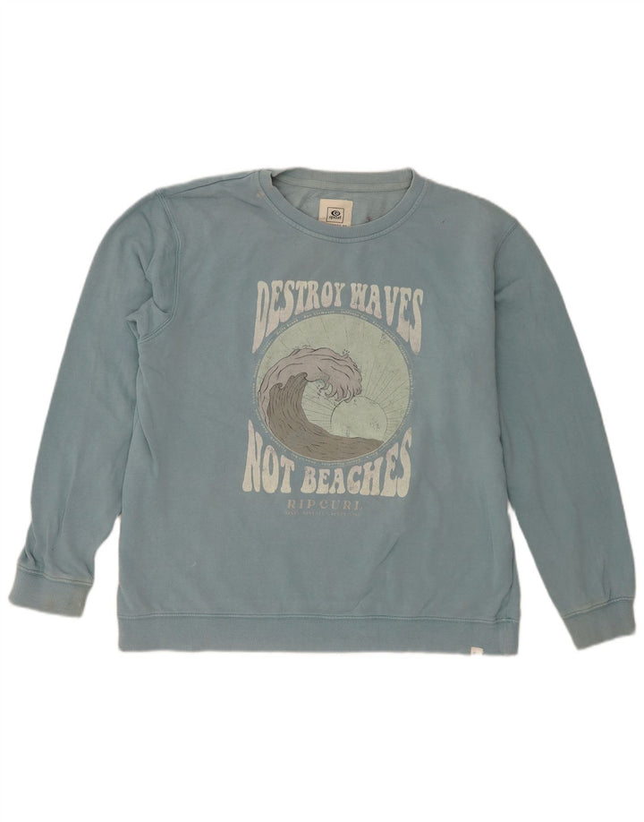 Ανδρικό γραφικό φούτερ Rip Curl Jumper Μικρό Μπλε Βαμβακερό