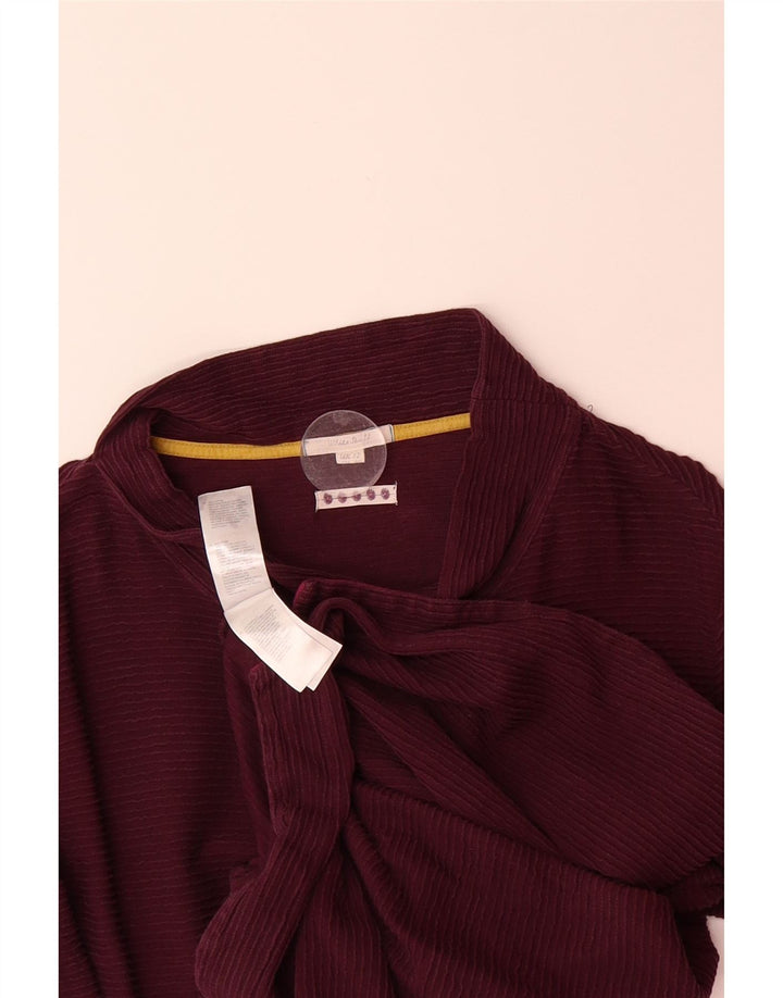 WHITE STUFF Womens Long Sleeve Basic Dress UK 12 Medium Burgundy Cotton Vintage White Stuff and Second-Hand White Stuff from Messina Hembry 