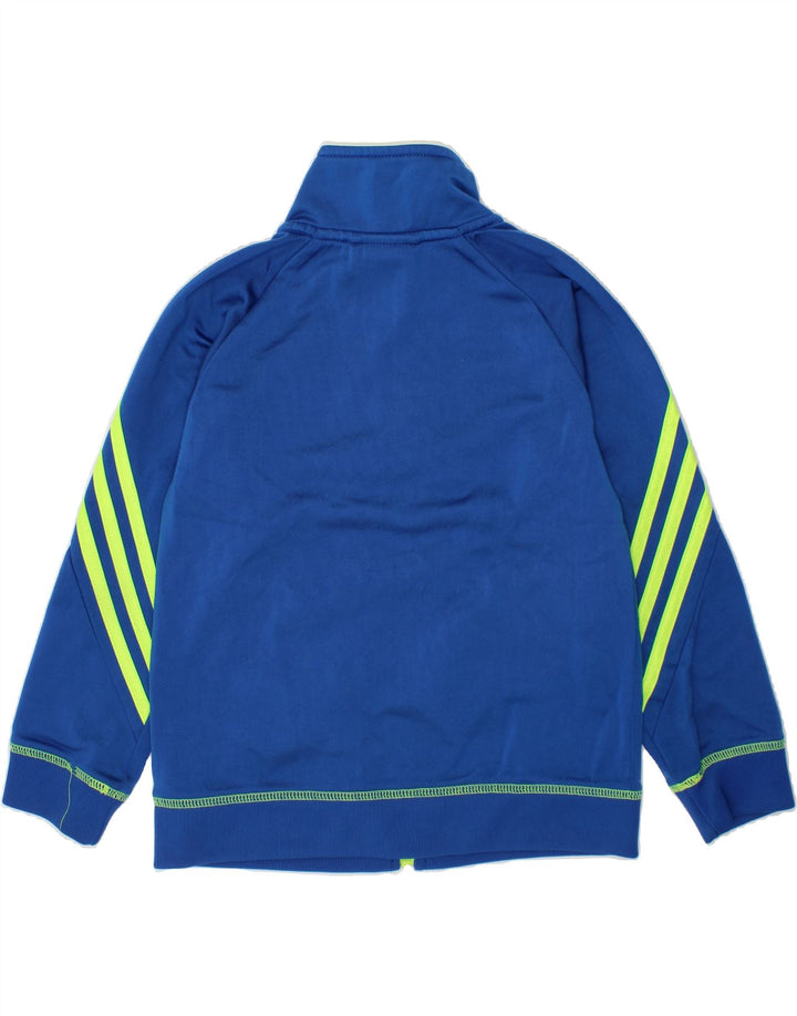ADIDAS Boys Graphic Tracksuit Top Jacket 4-5 Years Blue Polyester Vintage Adidas and Second-Hand Adidas from Messina Hembry 