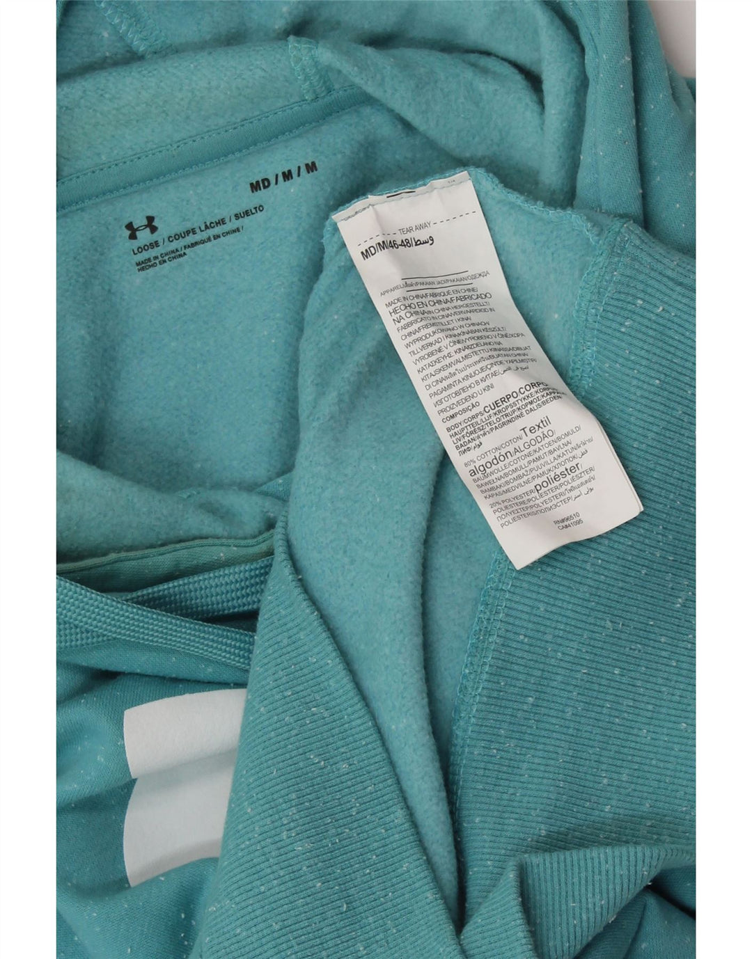 UNDER ARMOR Γυναικείο Hoodie Jumper UK 14 Medium Blue Flecked