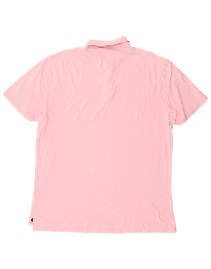 Ανδρικό πουκάμισο πόλο Massimo Dutti 2XL ροζ βαμβακερό