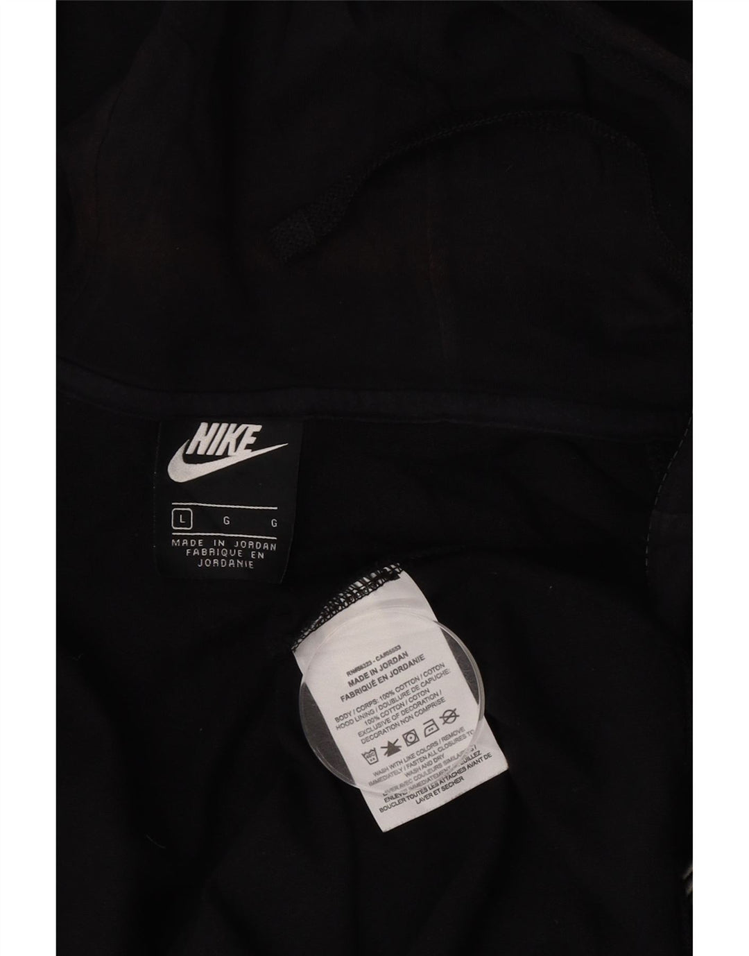 Ανδρικό πουλόβερ Nike με φερμουάρ, μαύρο βαμβακερό