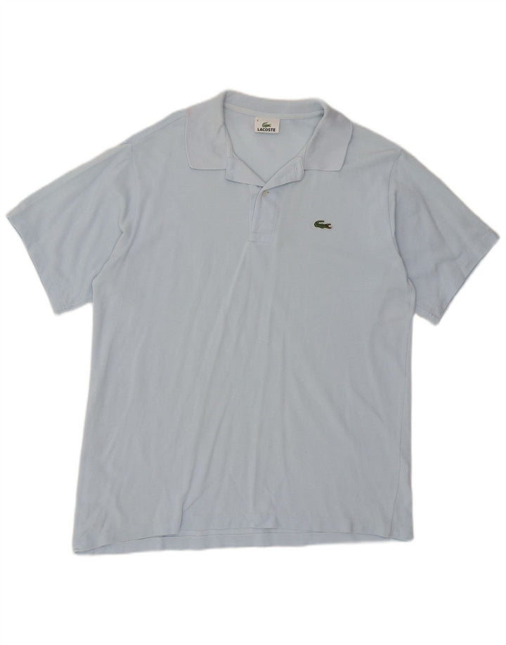 Ανδρικό πουκάμισο πόλο Lacoste, νούμερο 4, μεσαίο μπλε βαμβακερό