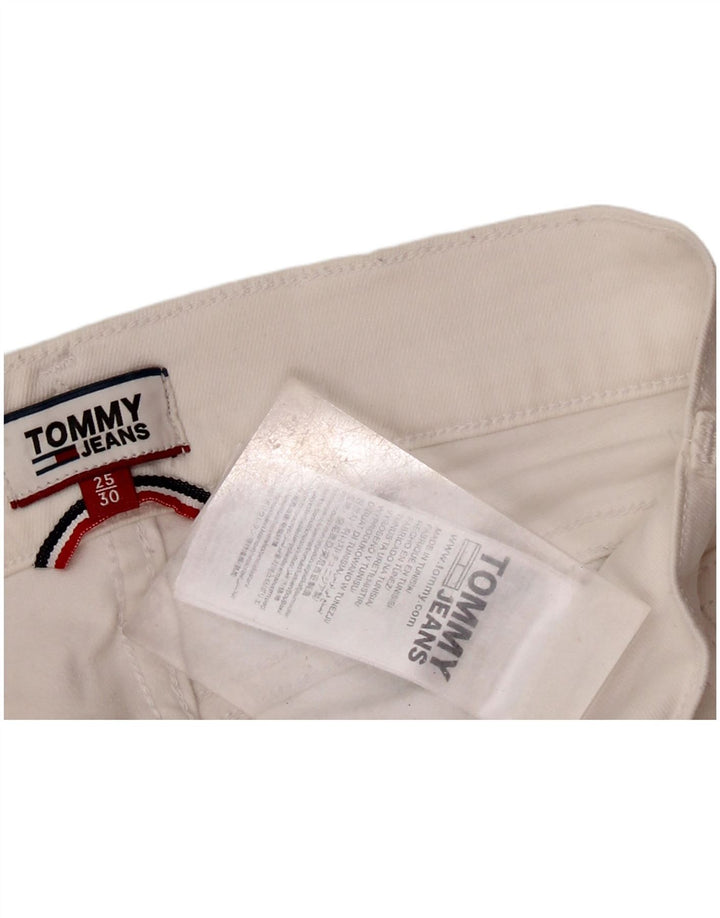 TOMMY HILFIGER Γυναικεία ψηλόμεσα στενά τζιν W25 L25 λευκό βαμβακερό