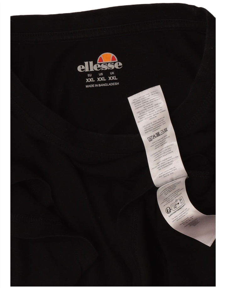 Ellesse Ανδρικό T-Shirt Top 2XL Μαύρο βαμβακερό
