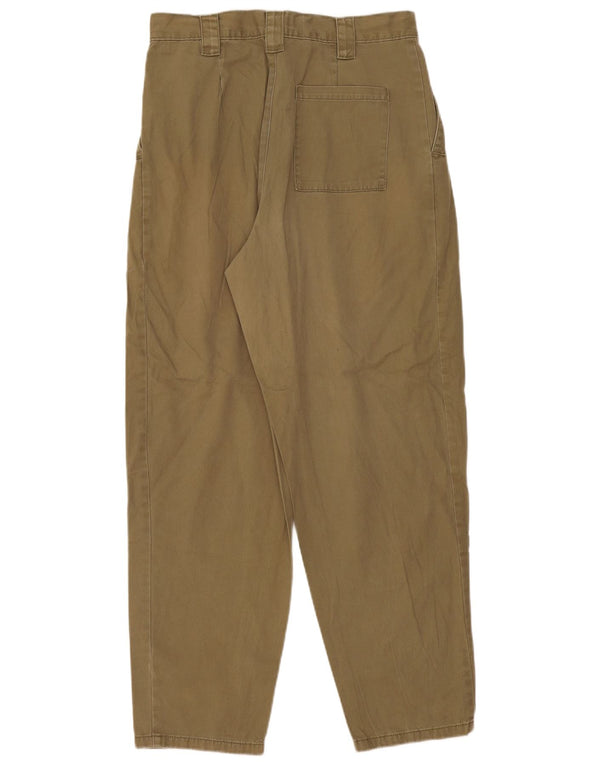 Topshop γυναικείο κωνικό casual παντελόνι UK 12 Medium W30 L29 Khaki Cotton