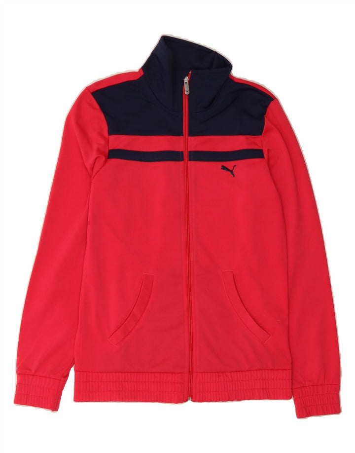 PUMA Womens Tracksuit Top Jacket UK 10 Small Red Colourblock Vintage Puma and Second-Hand Puma from Messina Hembry 
