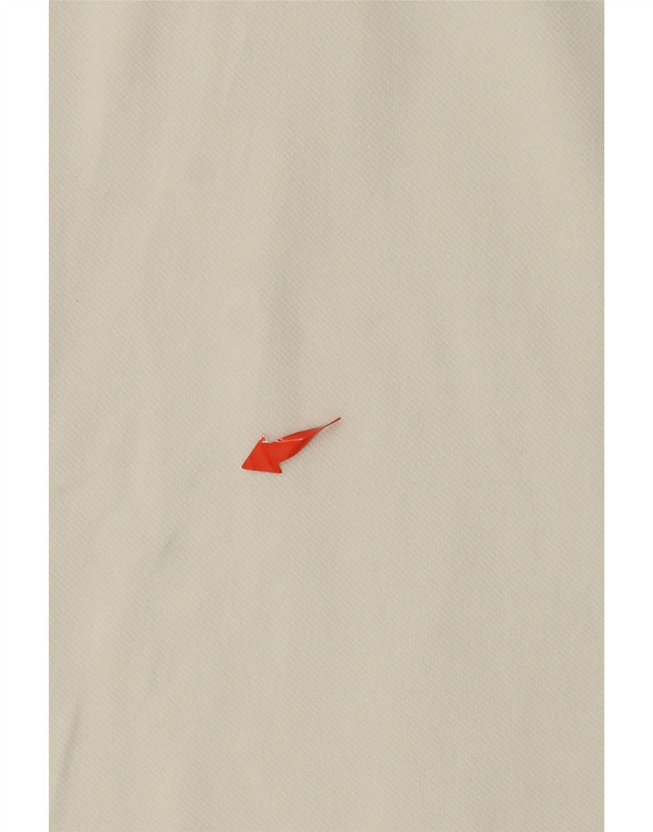 KAPPA Γυναικείο αμάνικο μπλουζάκι πόλο UK 12 μεσαίο λευκό βαμβακερό