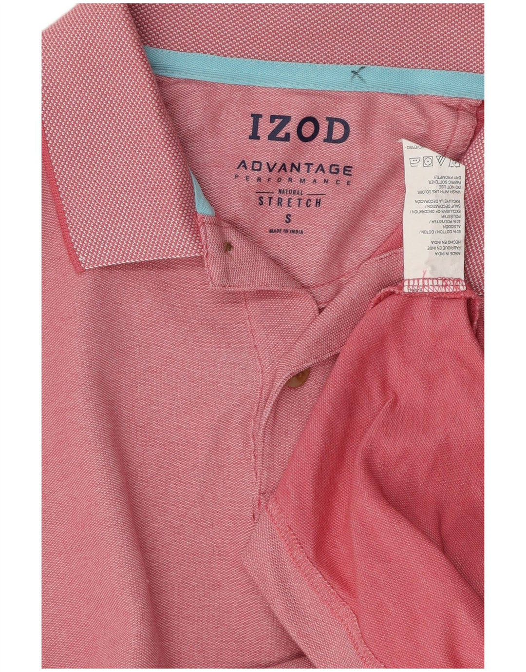 Ανδρικό μπλουζάκι πόλο IZOD μικρό ροζ βαμβακερό