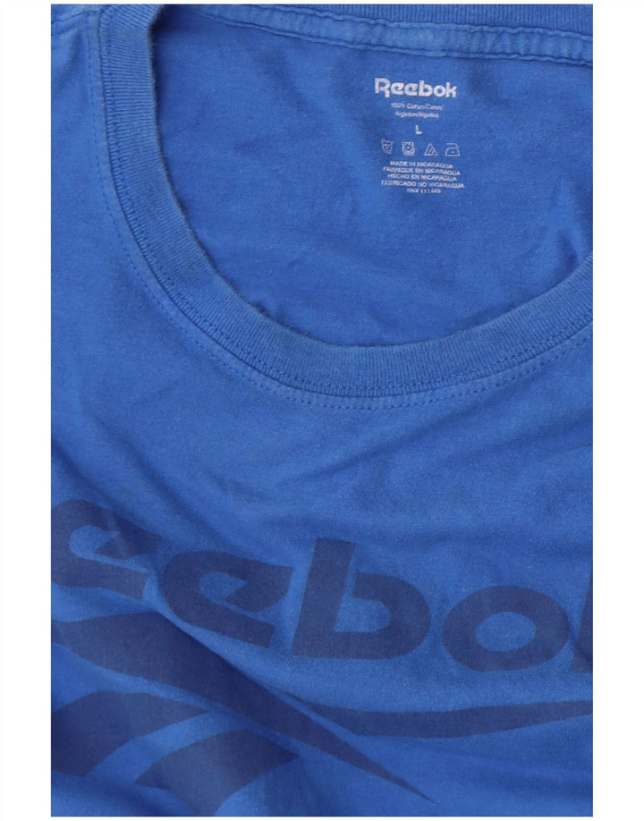Ανδρικό γραφικό T-Shirt Reebok Top Large Blue