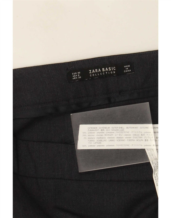 Zara Γυναικείο Slim παντελόνι Chino EU 40 Medium W30 L27 Navy Blue Polyester