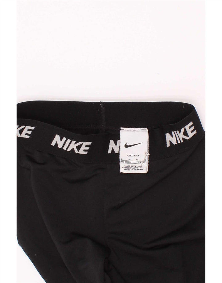 Κολάν Nike Girls Dri Fit 5-6 ετών Μεσαίο μαύρο