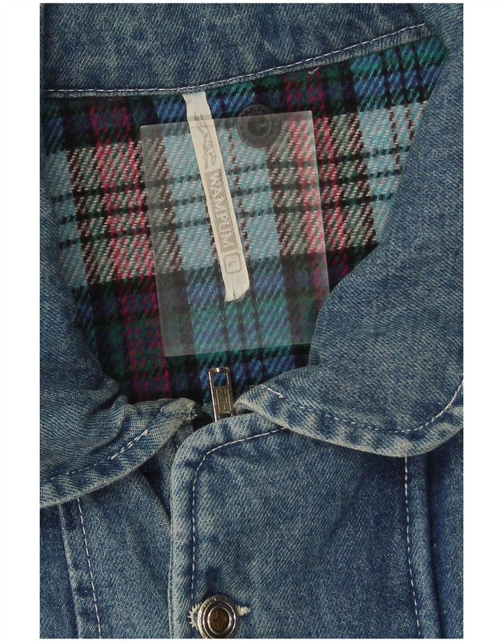 Wampum Ανδρικό Τζιν Παλτό UK 40 Μεγάλο Μπλε Βαμβακερό