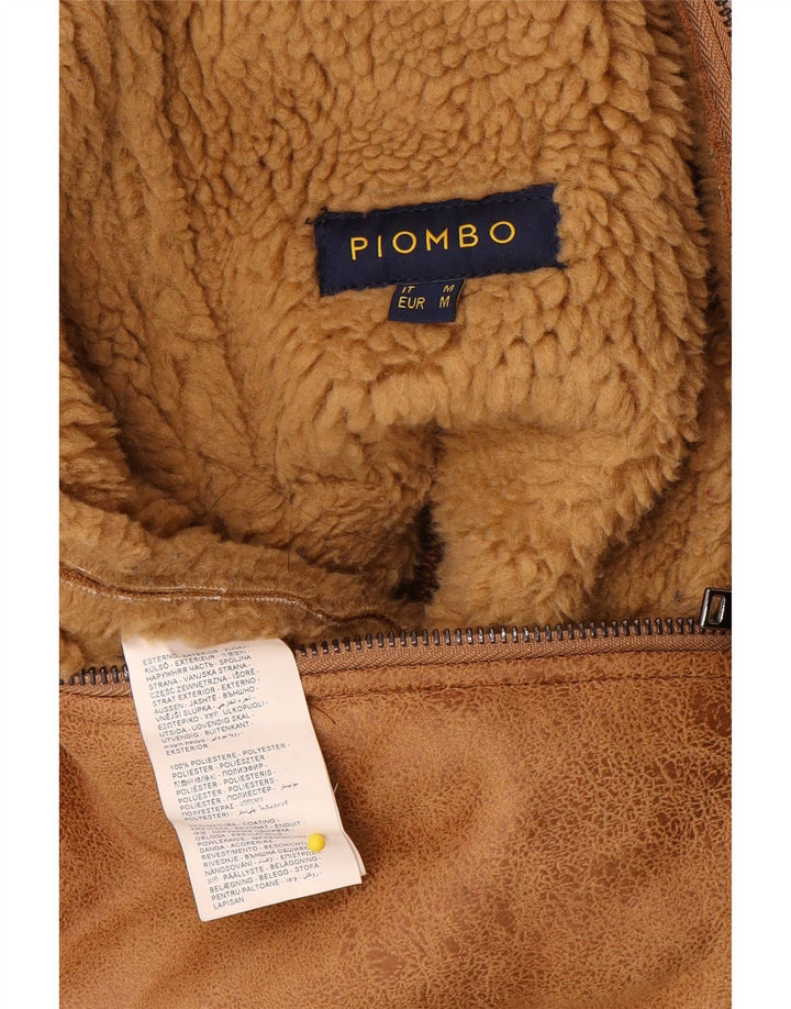 Piombo Ανδρικό μπουφάν Sherpa από Faux Fur UK 38 Medium Beige Polyester