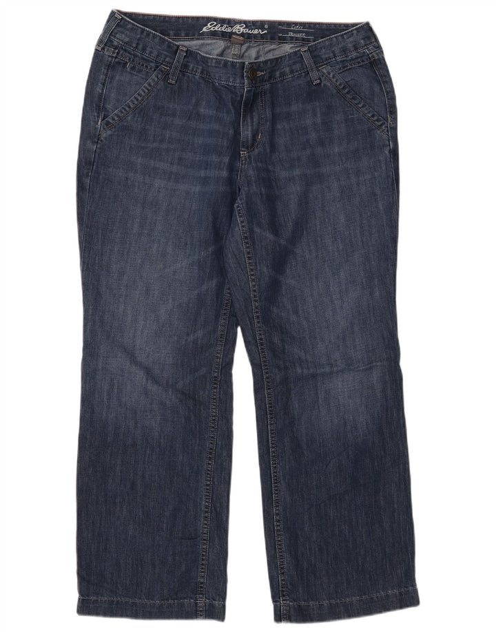 Eddie Bauer Γυναικείο καμπυλωτό ίσιο τζιν US 12 Large W35 L27 Μπλε βαμβακερό