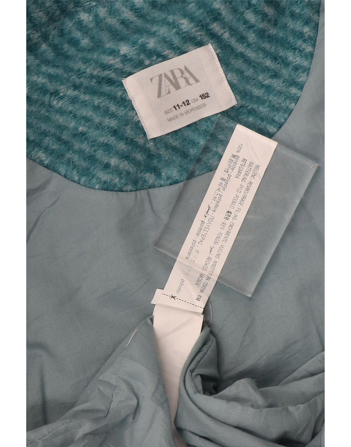 Παλτό Zara για κορίτσια 11-12 ετών Turquoise Pinstripe Polyester