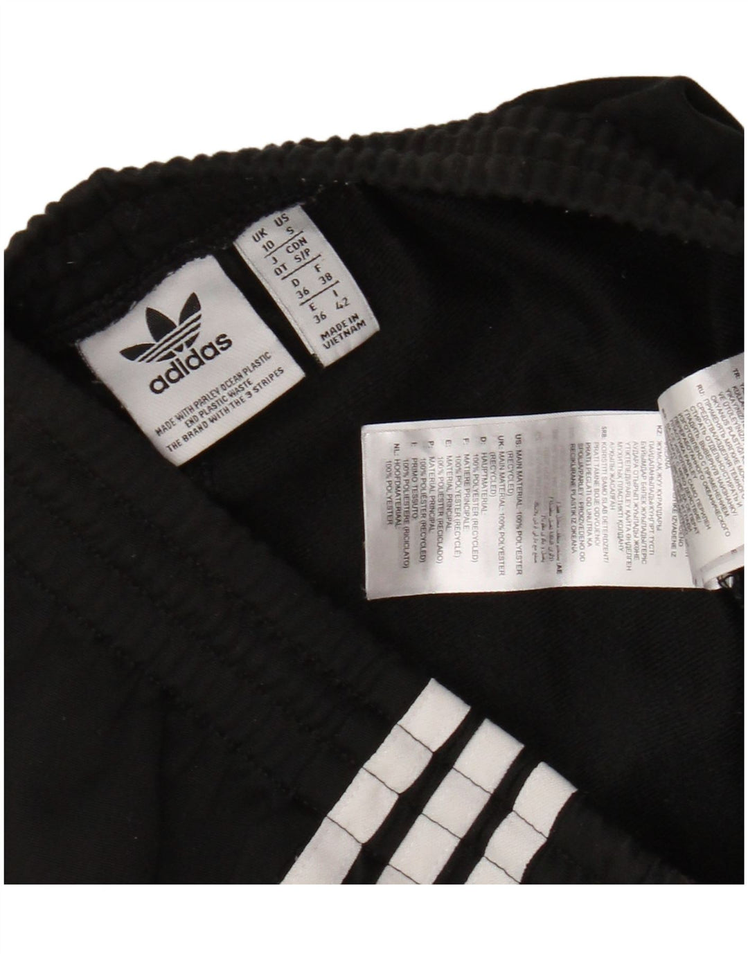 Γυναικεία αθλητική φόρμα Adidas Παντελόνι UK 10 Small Black Polyester