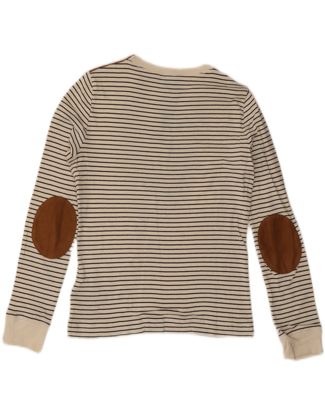 RALPH LAUREN Γυναικείο μακρυμάνικο UK 10 μικρό λευκό ριγέ βαμβακερό