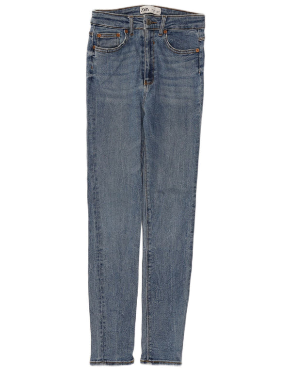ZARA Γυναικείο Skinny Jeans W26 L26 Μπλε Βαμβακερό
