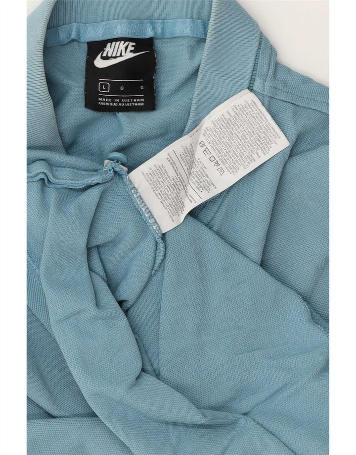 Ανδρικό μπλουζάκι πόλο Nike μεγάλο μπλε βαμβακερό