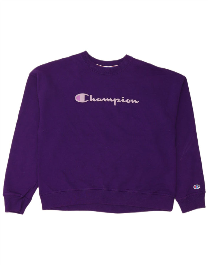 Champion Γυναικεία Φούτερ Jumper UK 14 Medium Purple Cotton