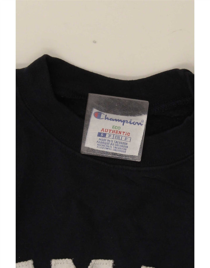 Champion Mens Summit Graphic Φούτερ Jumper Small Navy Blue Cotton