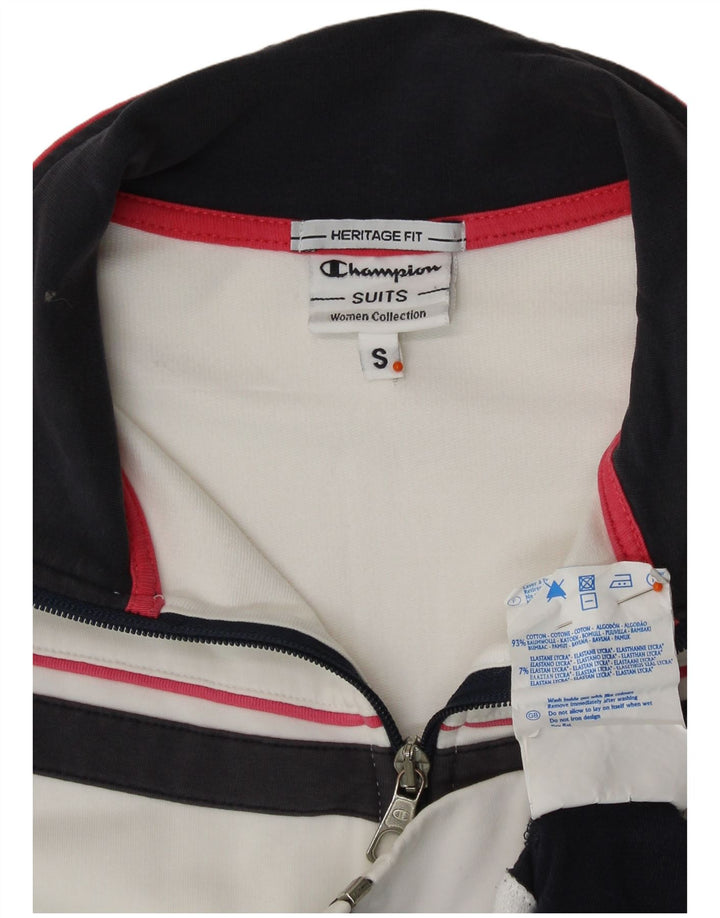 Champion Womens Heritage Fit Top Jacket UK 10 Small White Cotton