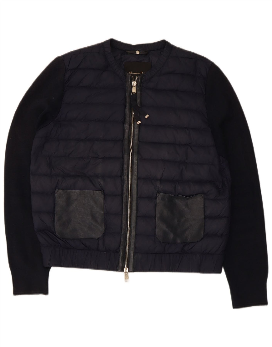 Massimo Dutti Γυναικείο μπουφάν με επένδυση UK 14 Medium Navy Blue Nylon