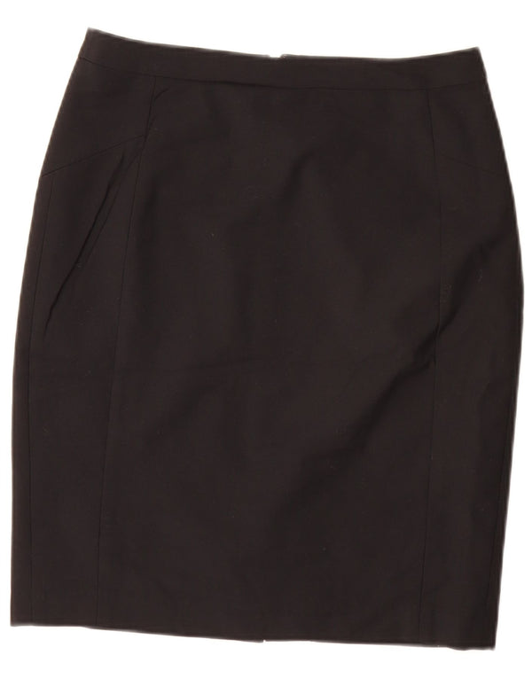 Reiss Γυναικεία Pencil Φούστα UK 10 Small W28 Μαύρη μάλλινη