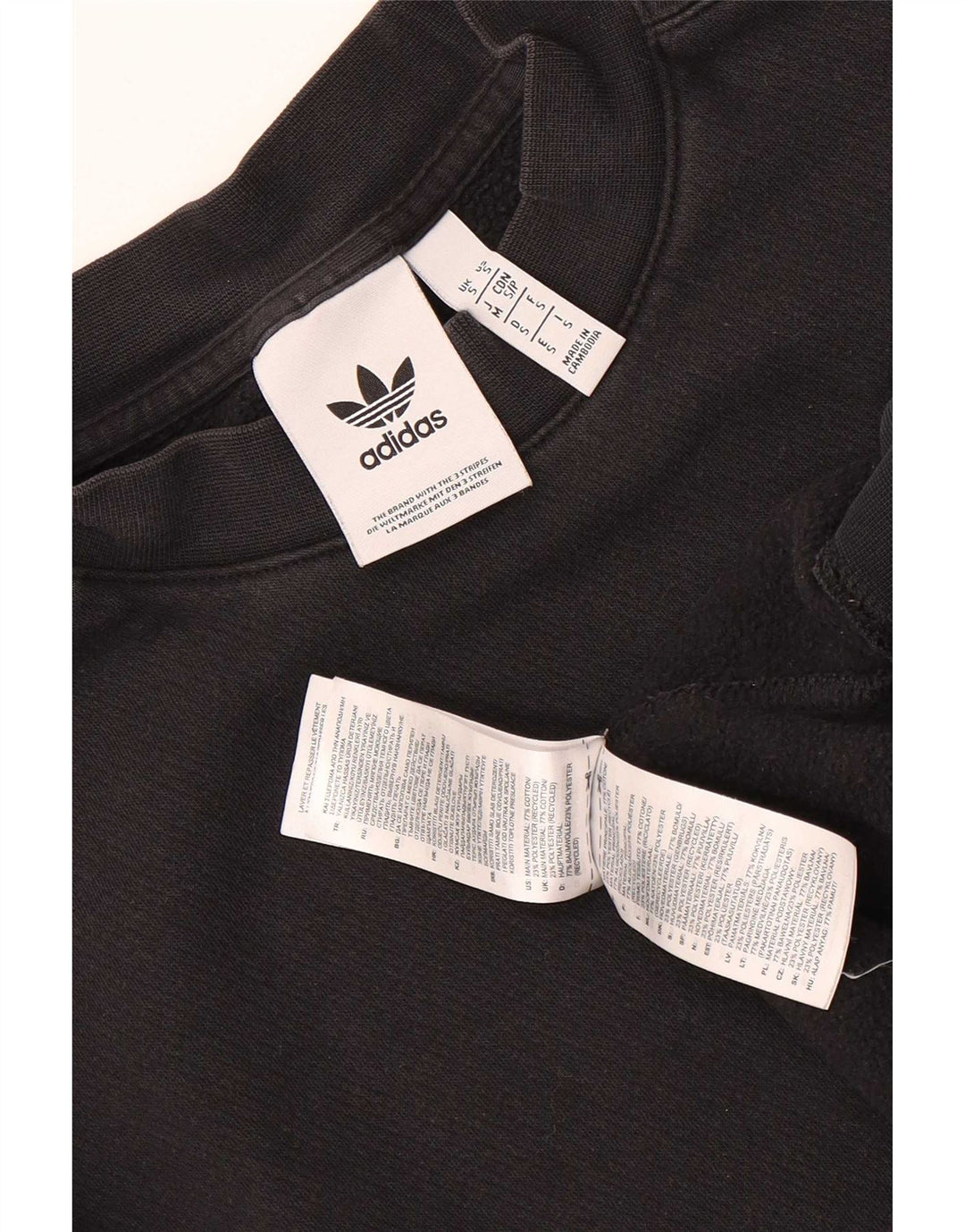Ανδρικό γραφικό φούτερ Adidas Jumper Μικρό μαύρο βαμβακερό