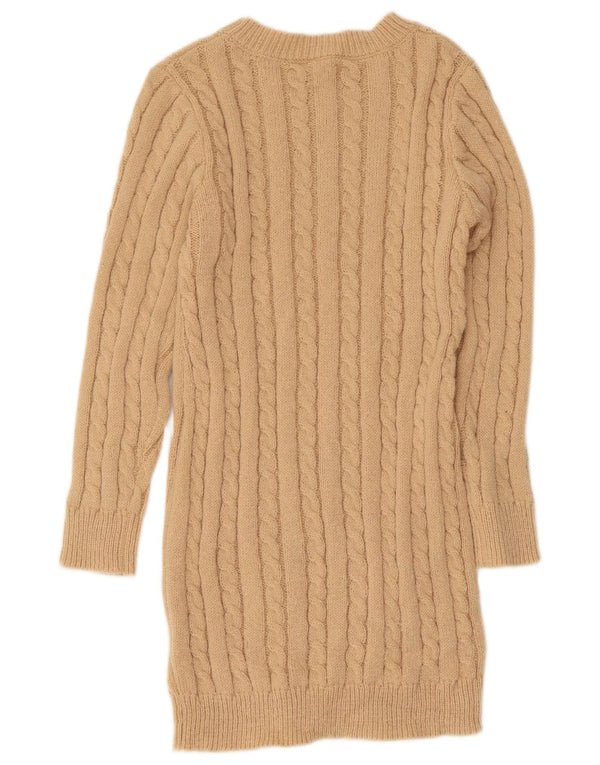 Vintage γυναικείο φόρεμα jumper UK 4 XS Beige