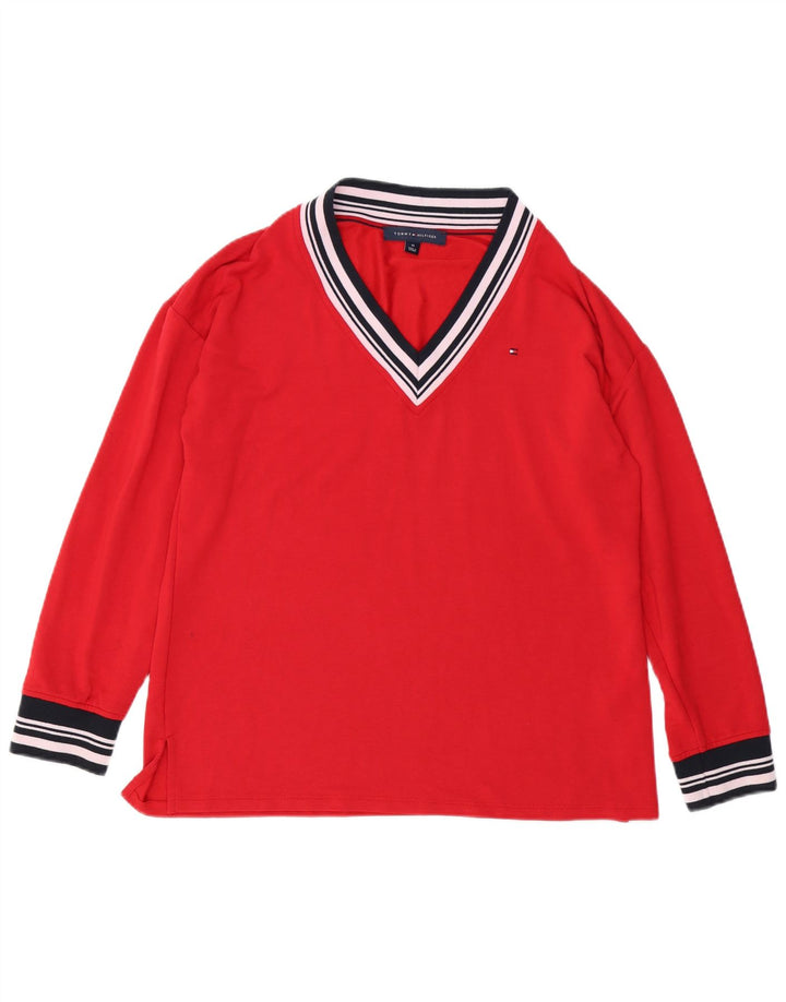 TOMMY HILFIGER Γυναικείο μακρυμάνικο 14 μεσαίο κόκκινο βισκόζη