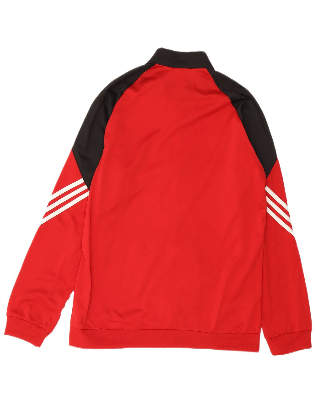 ADIDAS Mens Tracksuit Top Jacket Large Red Colourblock Polyester