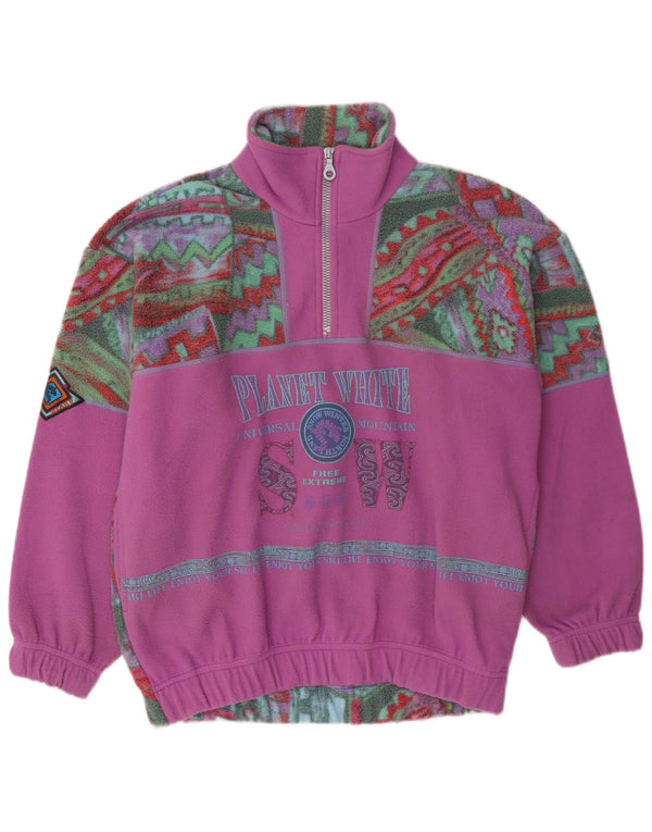 Santo Stefano Γυναικείο Ski Graphic Fleece Jumper UK 16 Large Pink Geometric