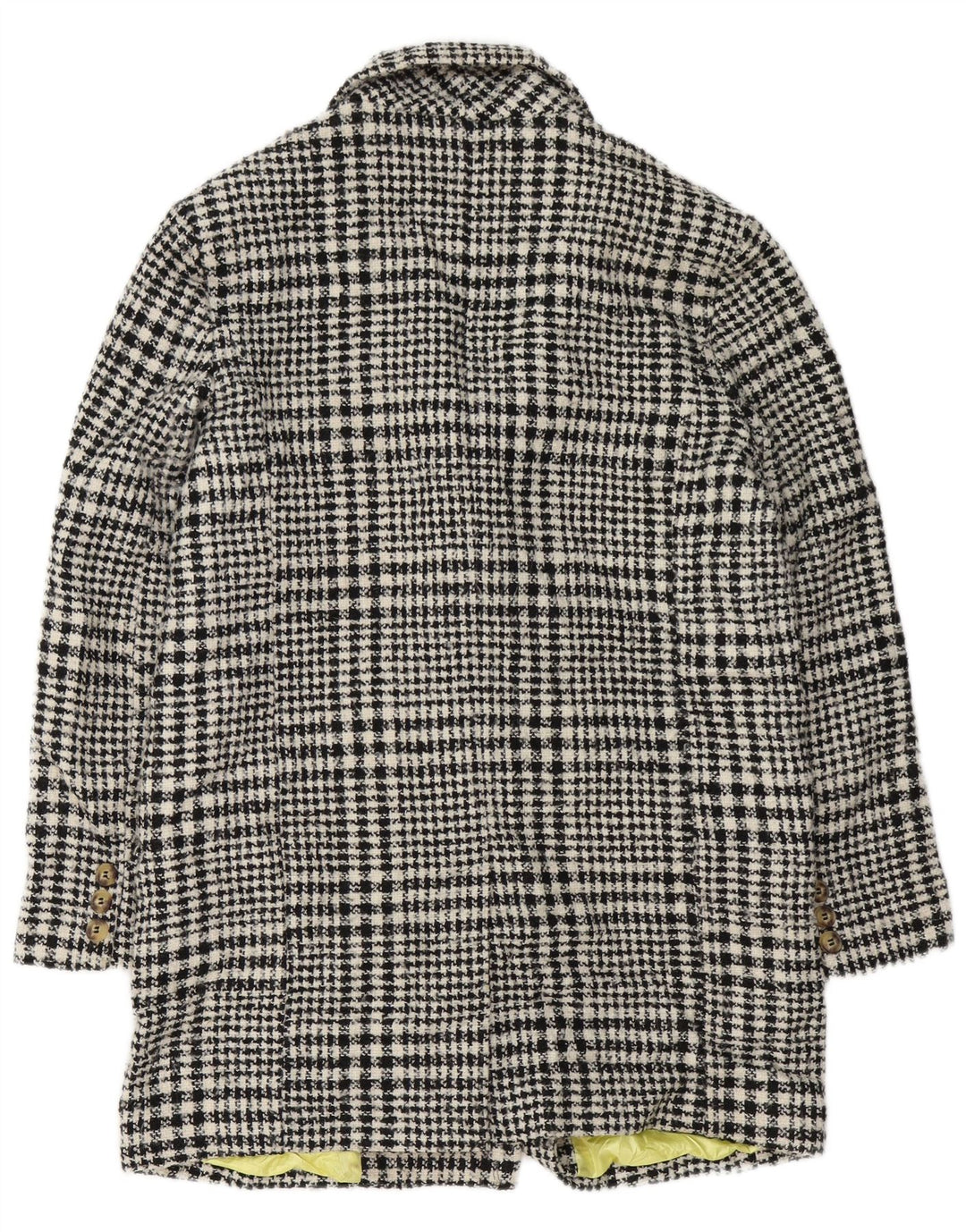 Topshop Γυναικείο παλτό με διπλό στήθος UK 12 Medium Black Houndstooth
