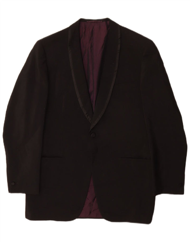San Babila Ανδρικό Μπουφάν Blazer UK 40 Μαύρο με 1 κουμπί